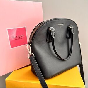 kate spade black sylvia dome crossbody